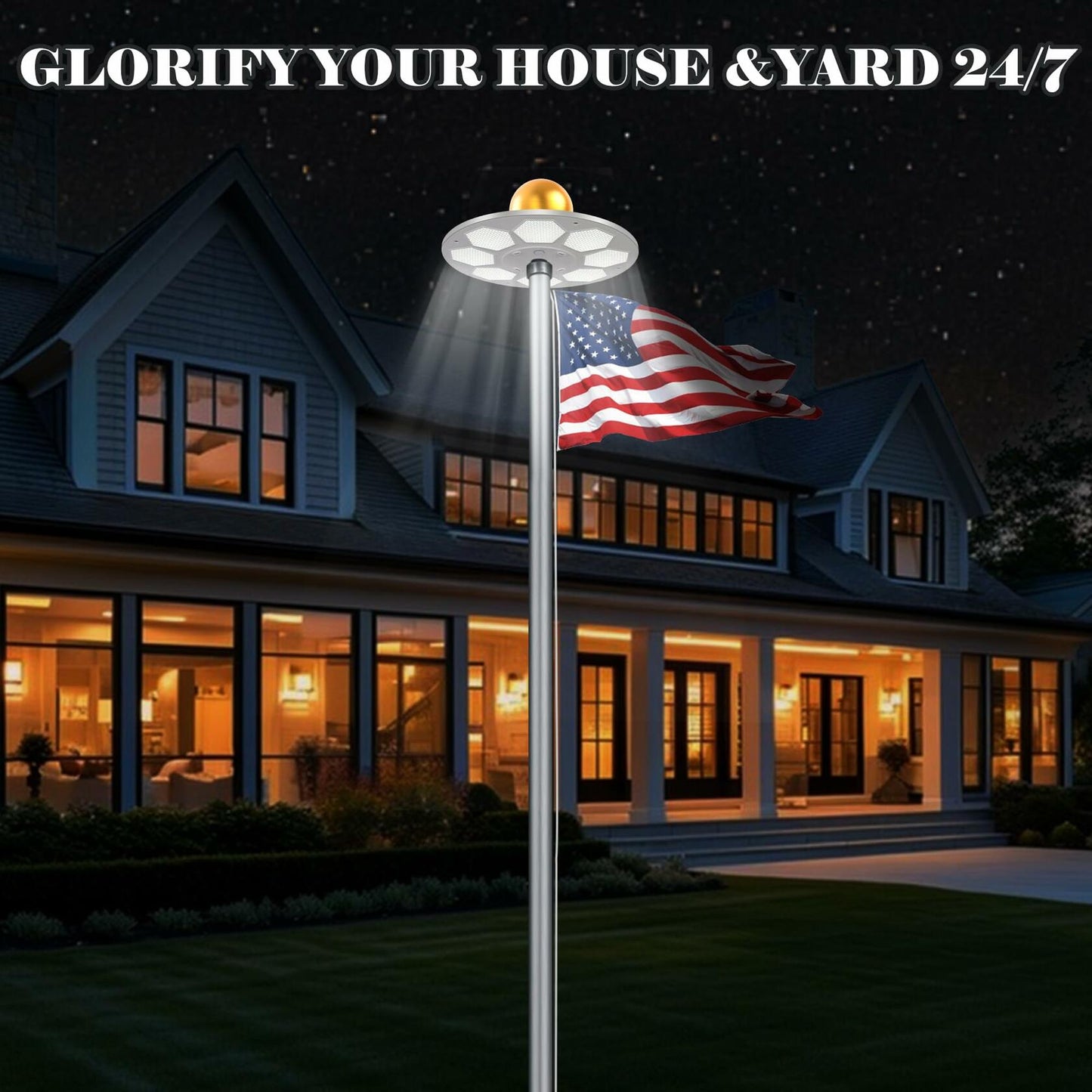 Aurolit Golden Ball Flagpole Topper 3.5" Ornament for 20-30 Ft Poles Gold