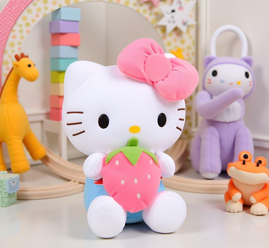 AlphaDesignLuxe Pink Kitty Plush Toy Soft Stuffed Animal Cat Plush Size 17.5"