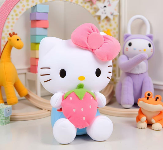 AlphaDesignLuxe Pink Kitty Plush Toy Soft Stuffed Animal Cat Plush Size 17.5"