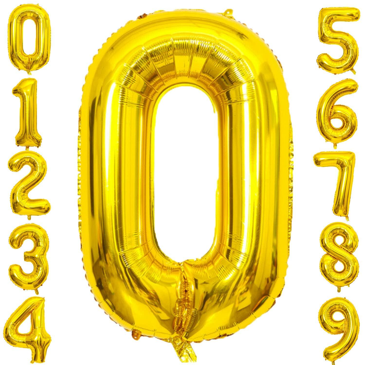 KALOR 40 Inch Gold Number 8 Mylar Foil Balloon Birthday Party Decoration