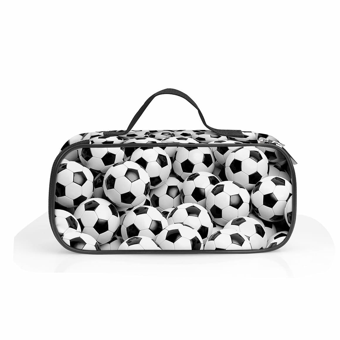 Soccer Pen Holder Case Multifunction Storage Pouch with Zipper Large Capacity