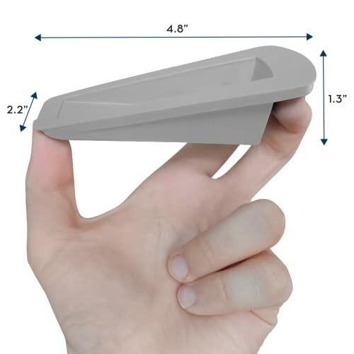 S&T INC. Heavy Duty Rubber Door Stopper Grey 4.8x2.2x1.3in 4 Pack