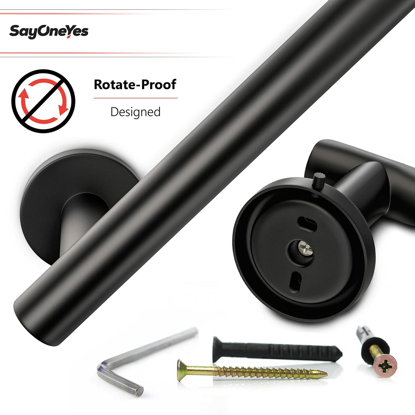 SAYONEYES Matte Black SUS304 Stainless Steel Toilet Paper Holder 2 Pack