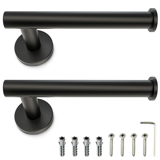 SAYONEYES Matte Black SUS304 Stainless Steel Toilet Paper Holder 2 Pack