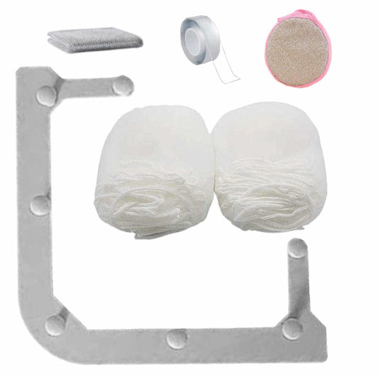 HiBD Kitchen Sink Triangle Tri-Holder Strainer Gray Rack 100PCS Mesh Bags