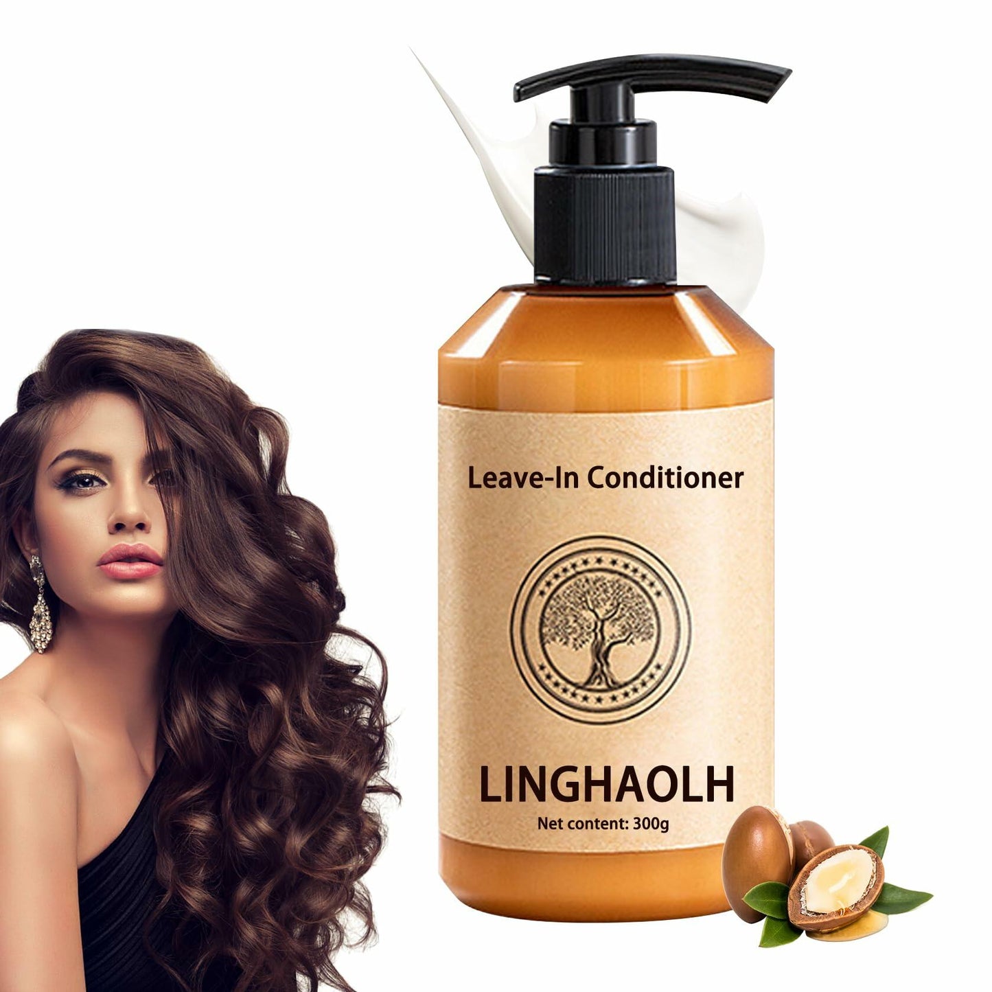 [Like New] LingHaoLH Moroccan Oil Leave-In Conditioner & Curl Defining Cream 300ML