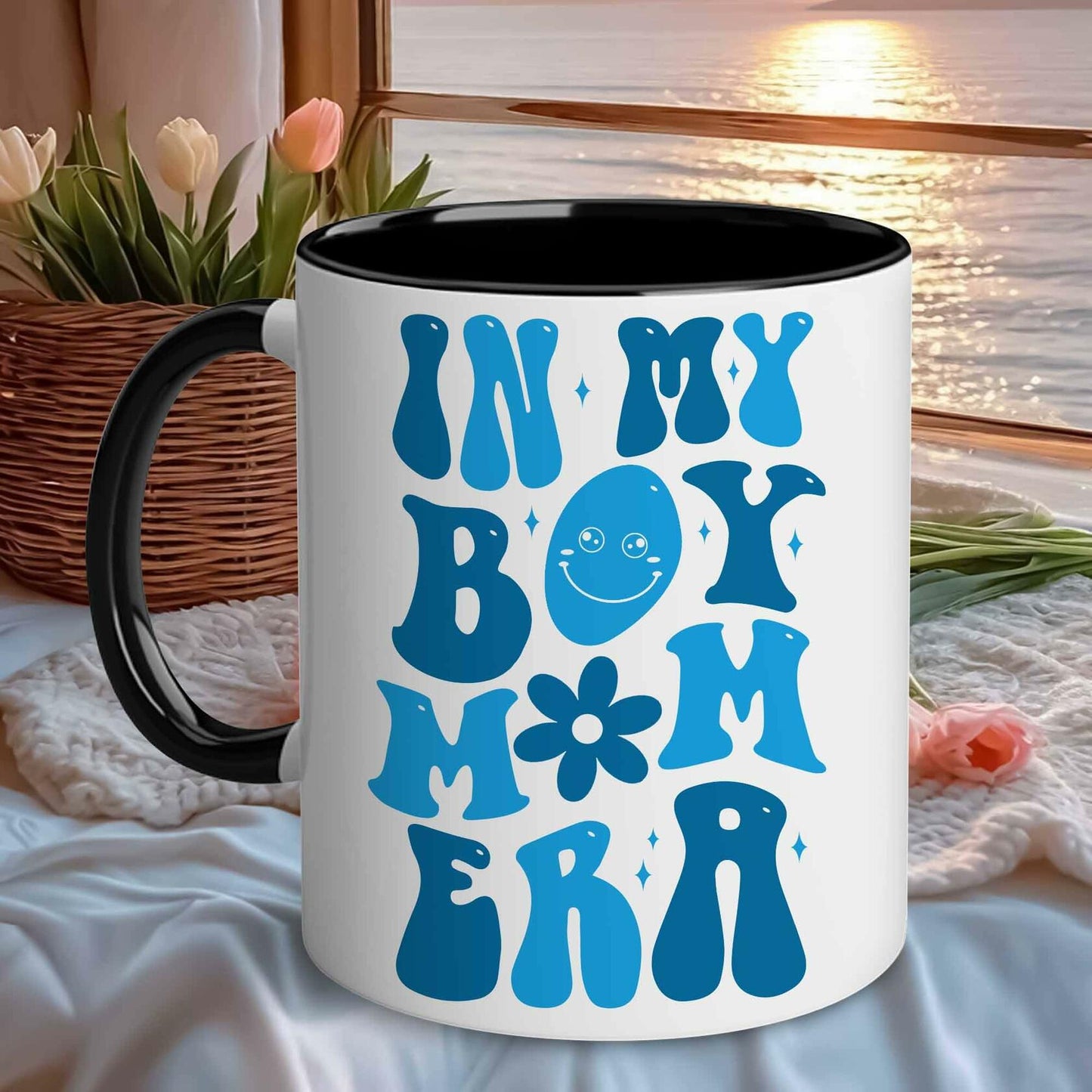 [Like New] CHIMCHICHCHOE Boy Mom Era Coffee Mug Multicolor Accent 11 OZ Ceramic