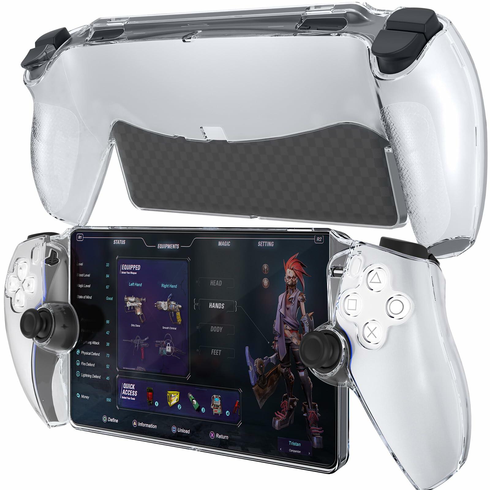 [Like New] HEYSTOP PS5 Controller Case Clear Grip Cover w/ Screen Protector & Caps
