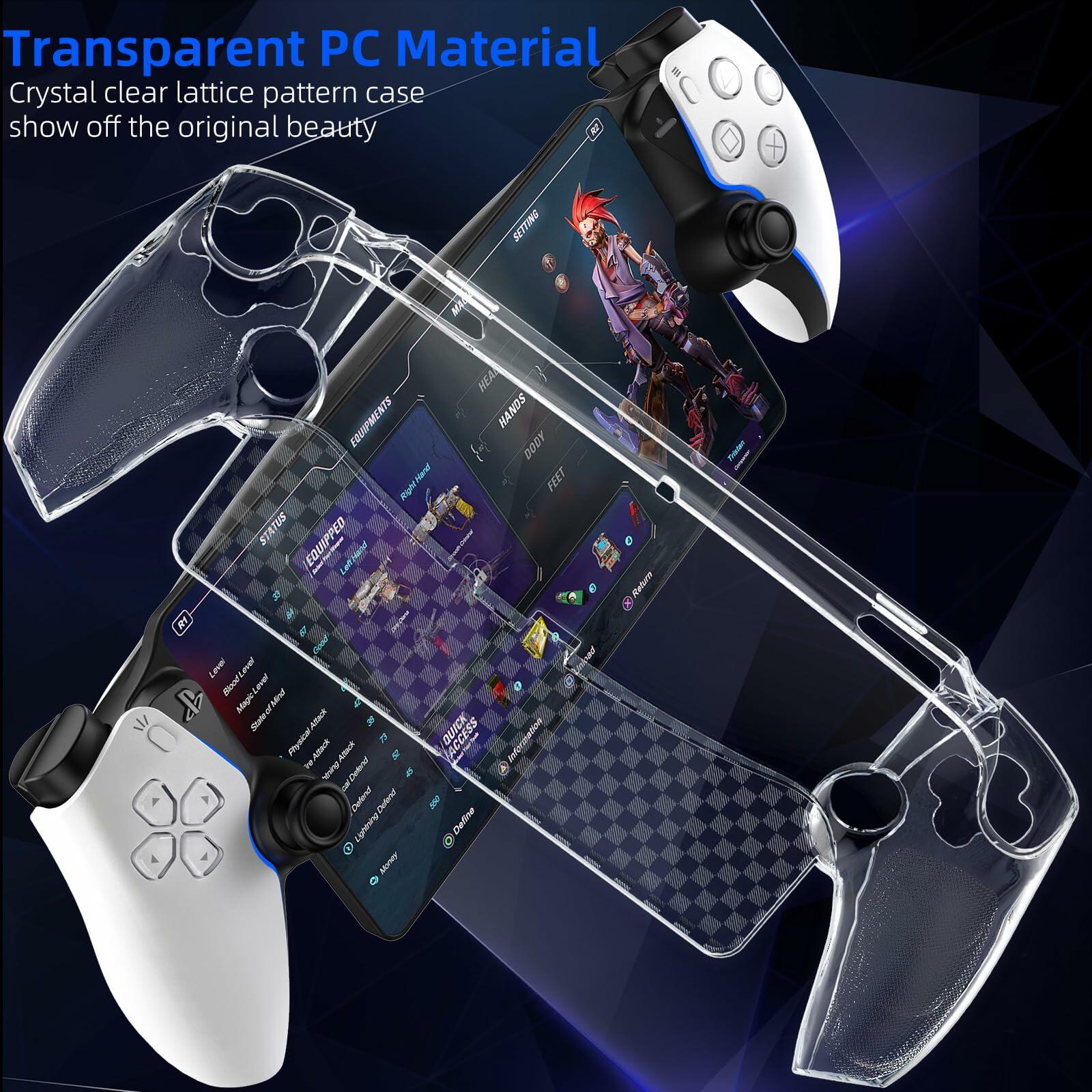 [Like New] HEYSTOP PS5 Controller Case Clear Grip Cover w/ Screen Protector & Caps