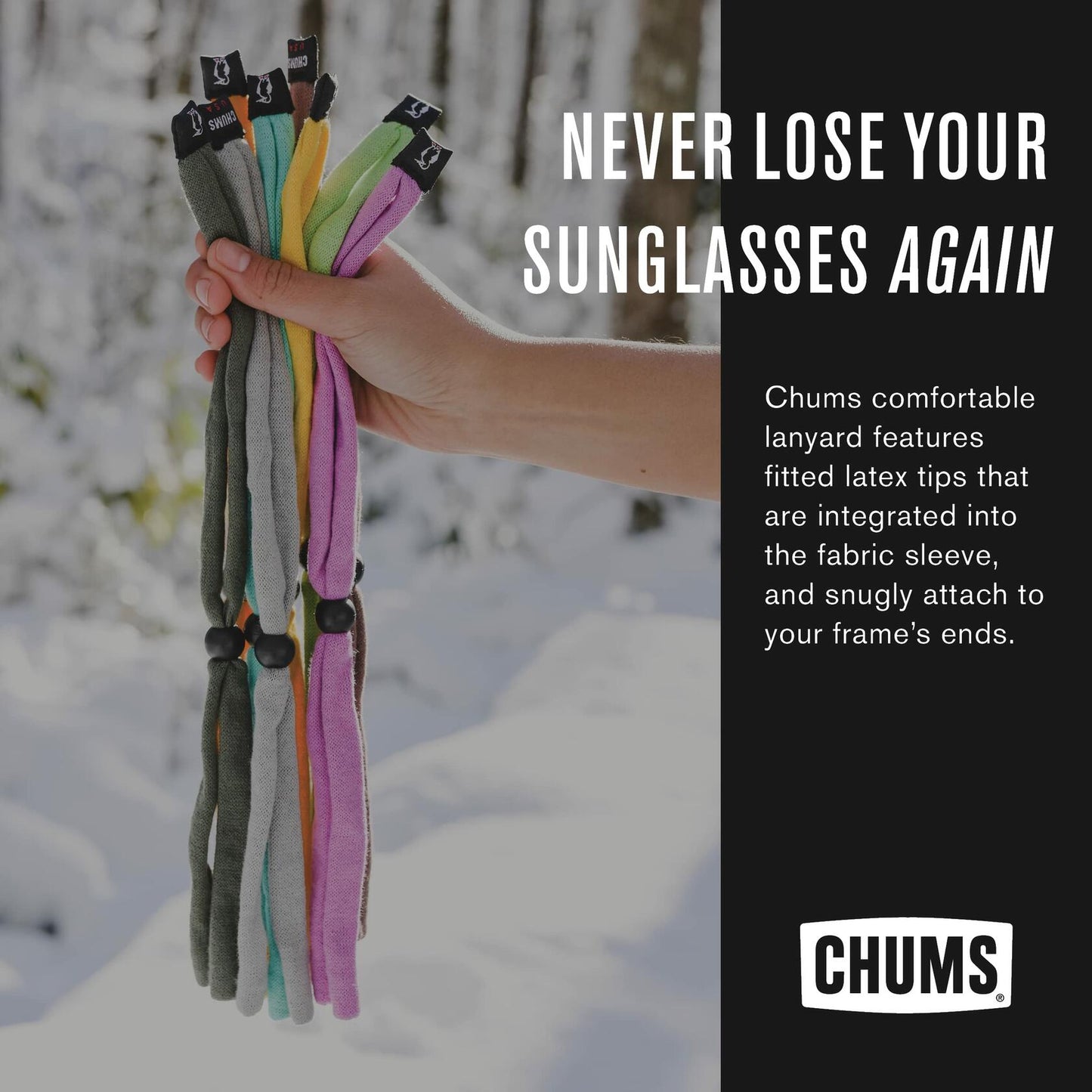 Chums Original Cotton Eyewear Retainer Adjustable Strap Dark Forest USA