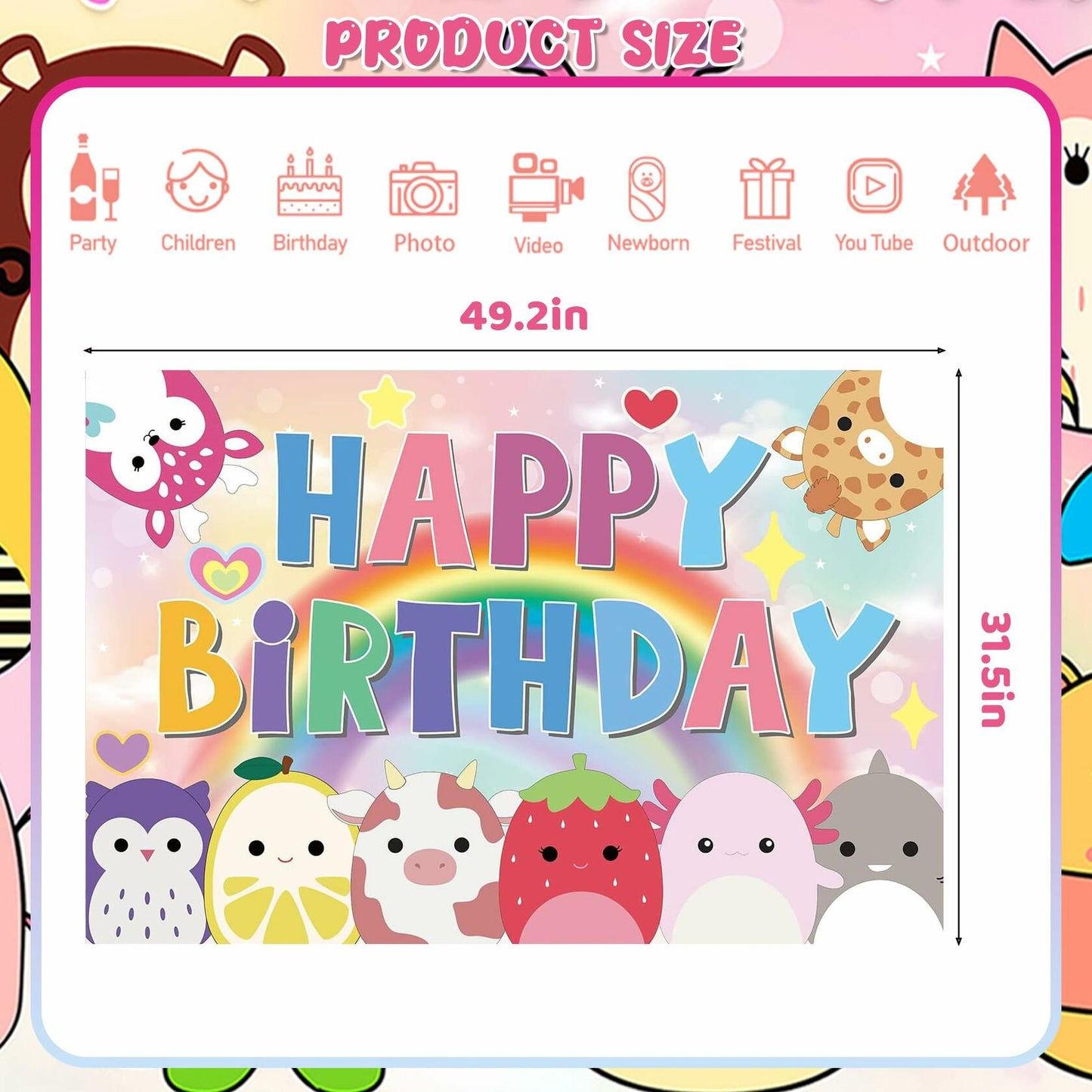 Cute Kitty Party Supplies Set 250pcs Pink Theme Decorations for Kids Party