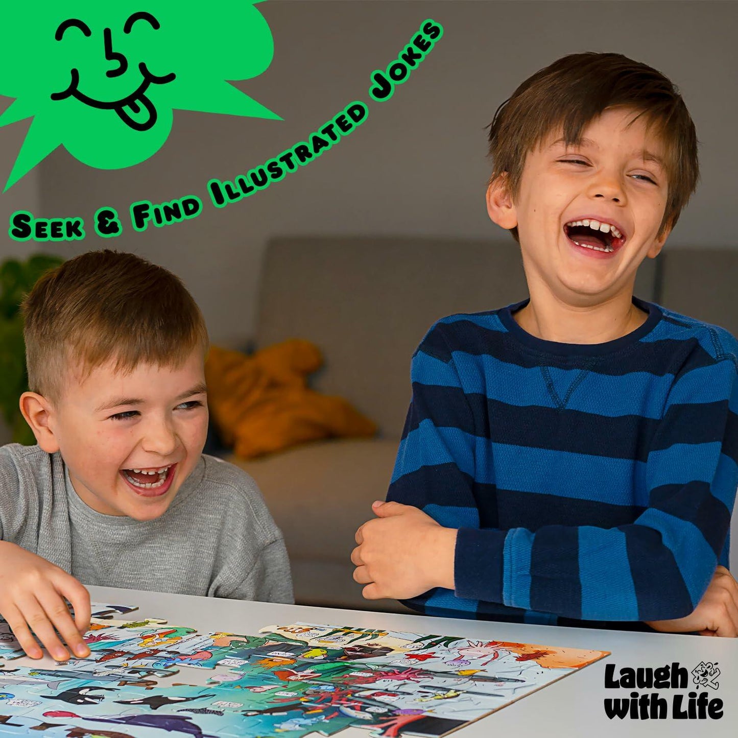 Laugh with Life Under The Sea Joke Puzzle 72pcs Ocean Life 24x36 Multi-Color