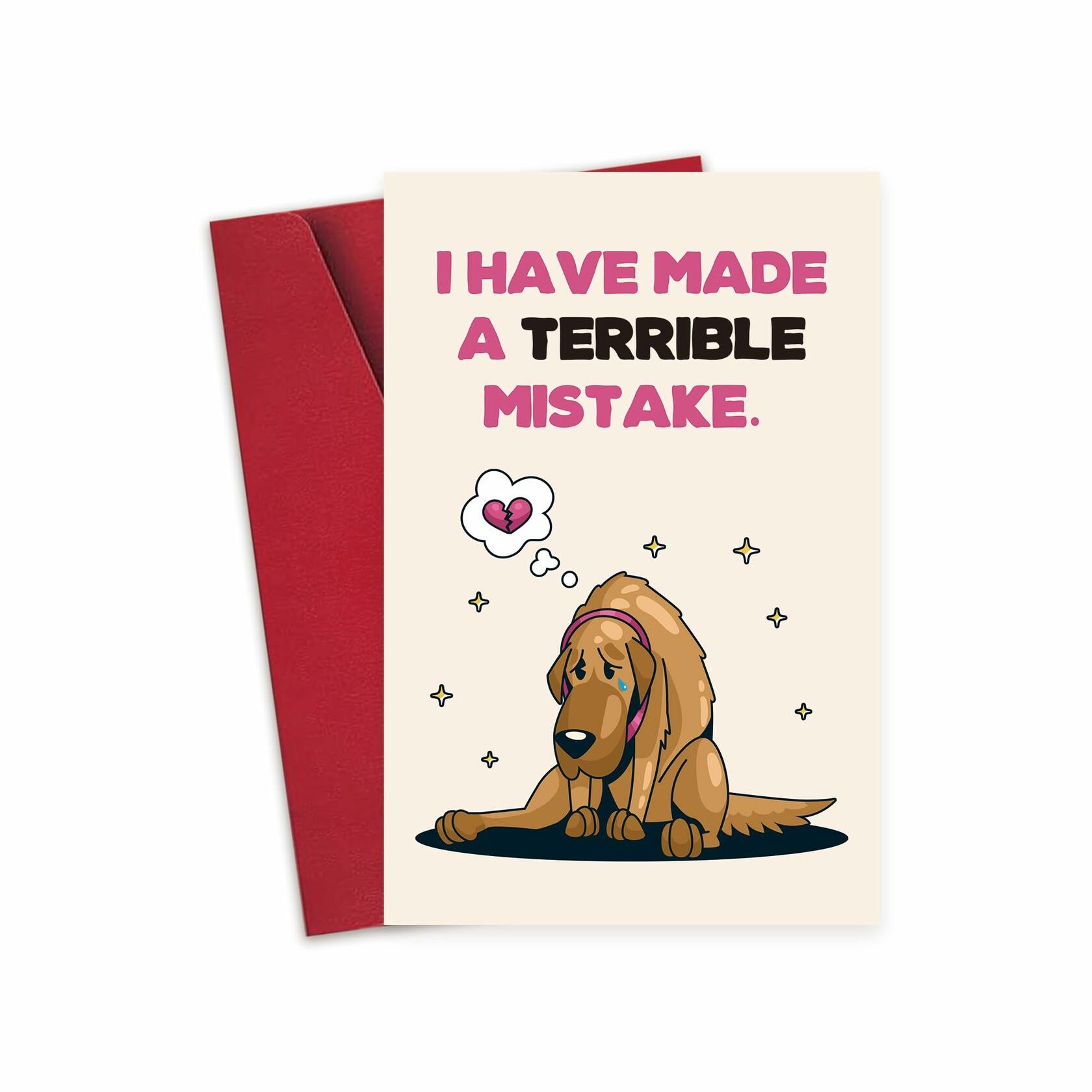 Detuca I'm Sorry Greeting Card Funny Apology Card for Her Him