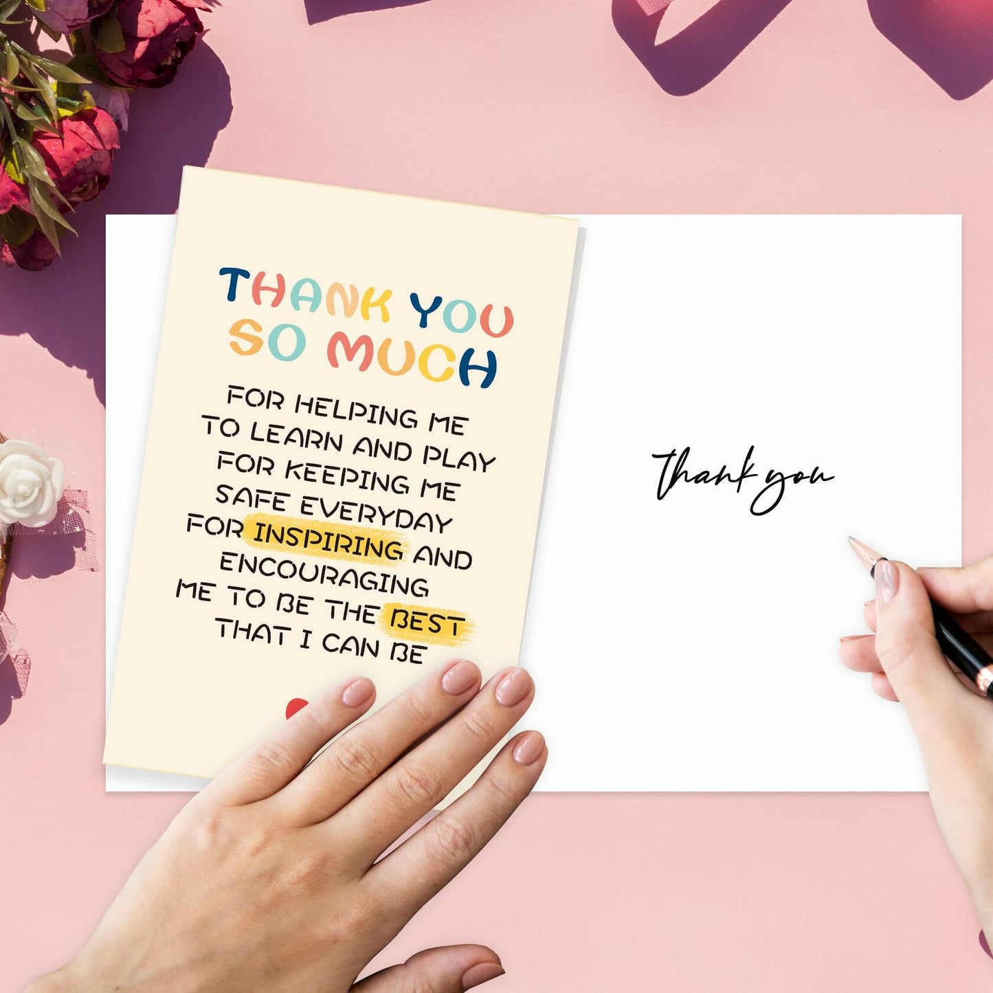 Detuca Best Teacher Thank You Card Gift from Students Funny Appreciation