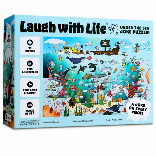 Laugh with Life Under The Sea Joke Puzzle 72pcs Ocean Life 24x36 Multi-Color