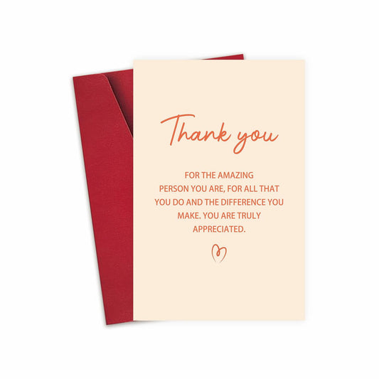Detuca Thank You Card for Men Women Appreciation Gift Color DTK-81 Style DTK-81