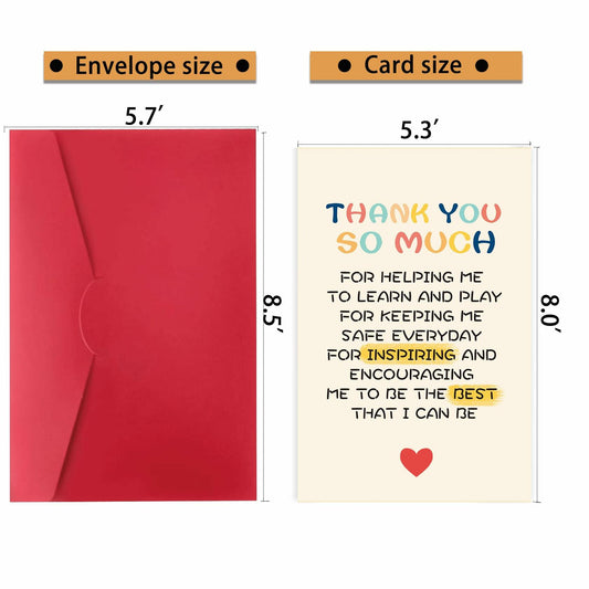 Detuca Best Teacher Thank You Card Gift from Students Funny Appreciation