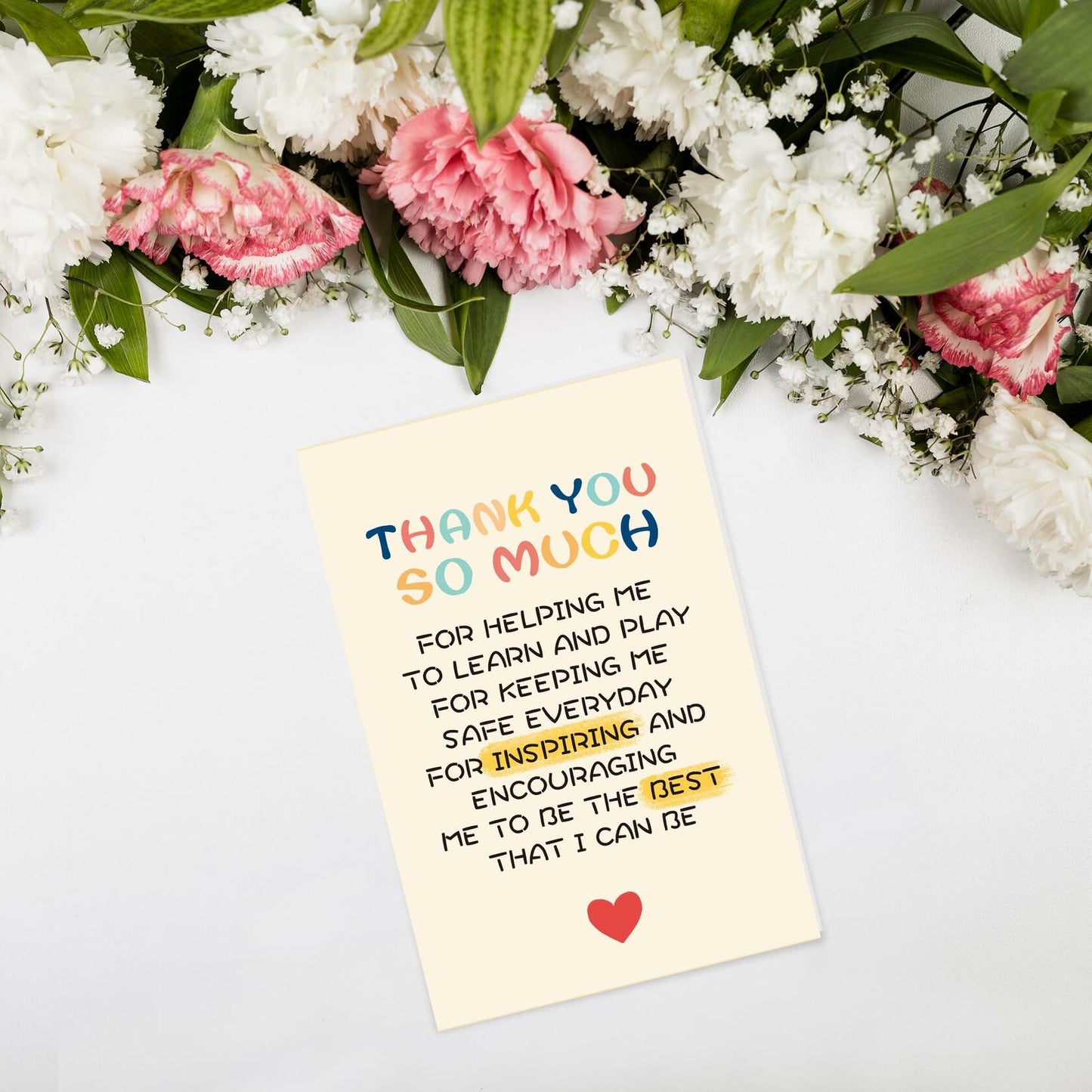 Detuca Best Teacher Thank You Card Gift from Students Funny Appreciation