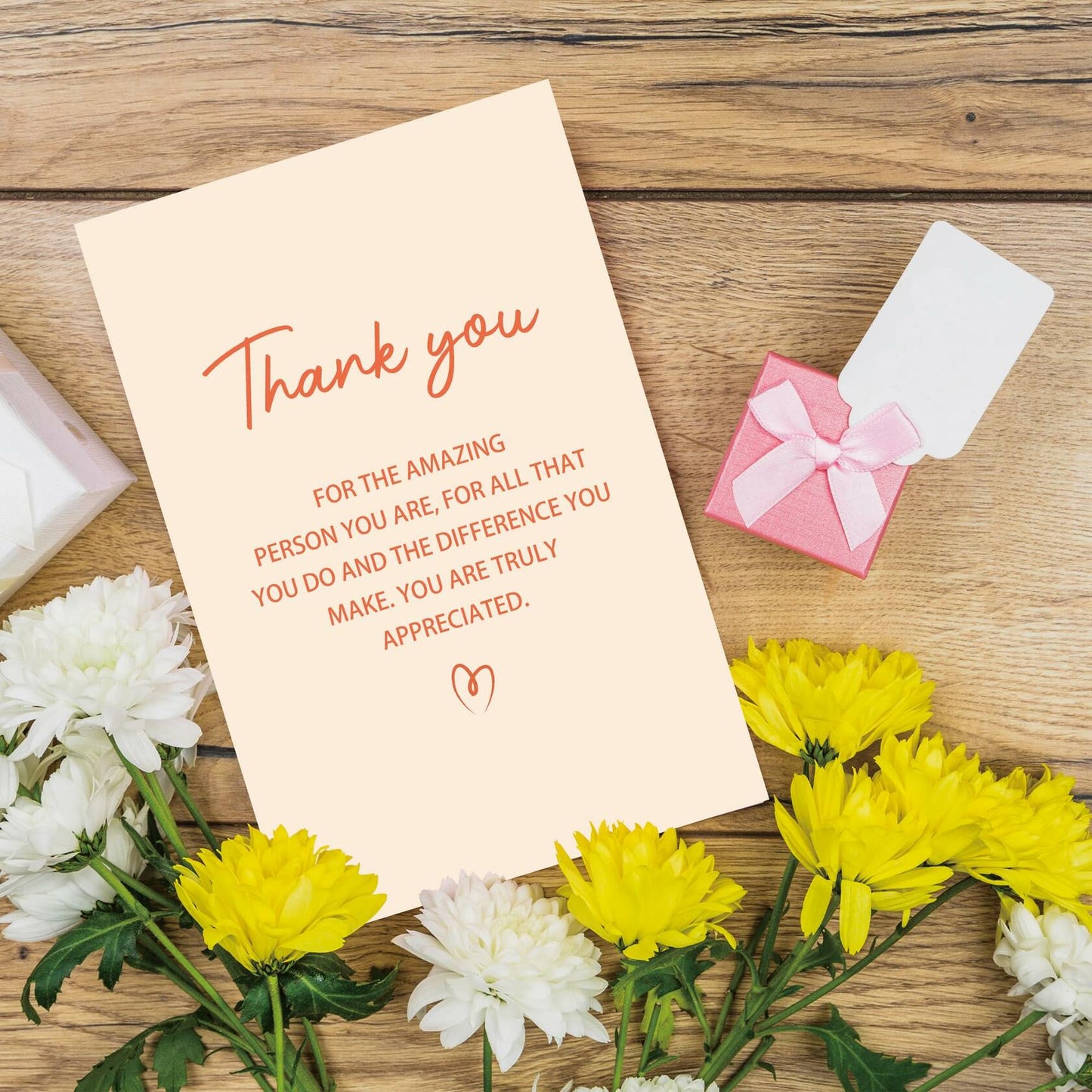 Detuca Thank You Card for Men Women Appreciation Gift Color DTK-81 Style DTK-81