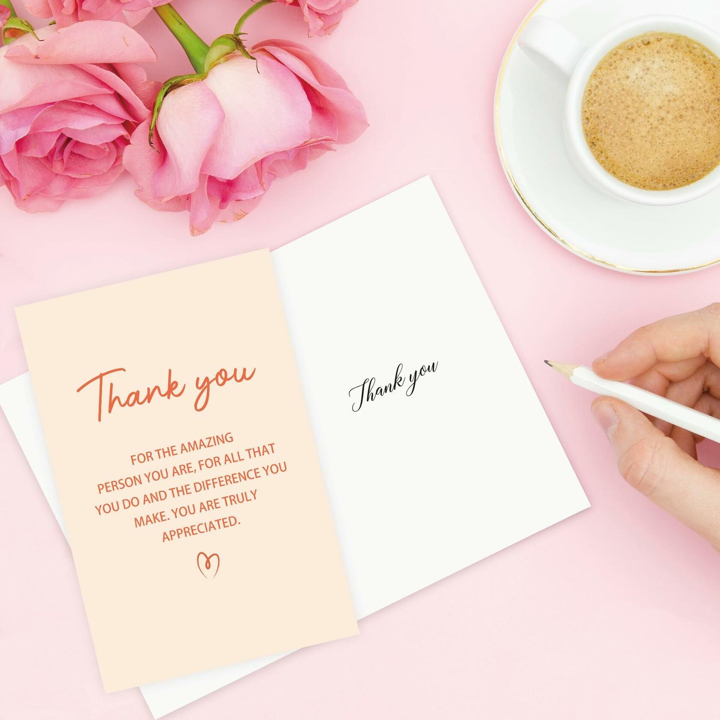 Detuca Thank You Card for Men Women Appreciation Gift Color DTK-81 Style DTK-81