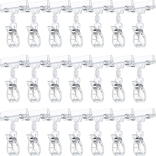 Honeydak 50pcs Plastic Sign Holder Clips Rotatable Price Display Rack