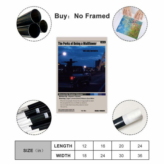 ELSARBEINA Perks of Being A Wallflower Canvas Poster 12x18in Earthy Tones