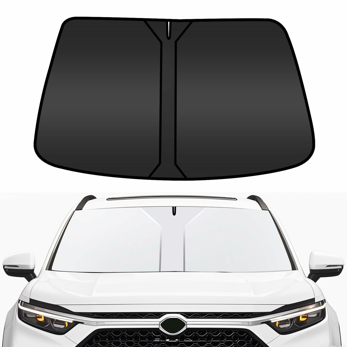 COFSODI Car Windshield Sunshade Double Thickened UV Protection Black