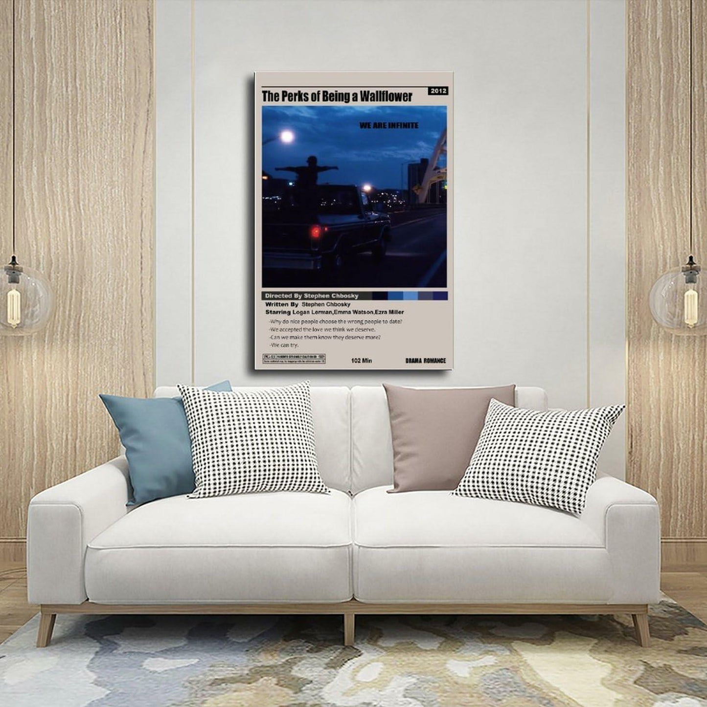 ELSARBEINA Perks of Being A Wallflower Canvas Poster 12x18in Earthy Tones