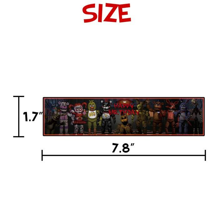 Valentina Buck Fnaf Water Bottle Labels Birthday Party Supplies Black 20 Count