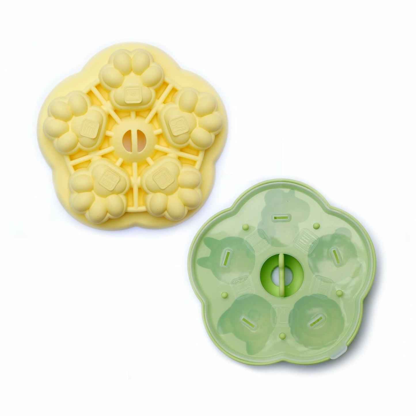 Generic 2 Pack Silicone Baking Molds Yellow Paw Green Zoo Small DIY Tool