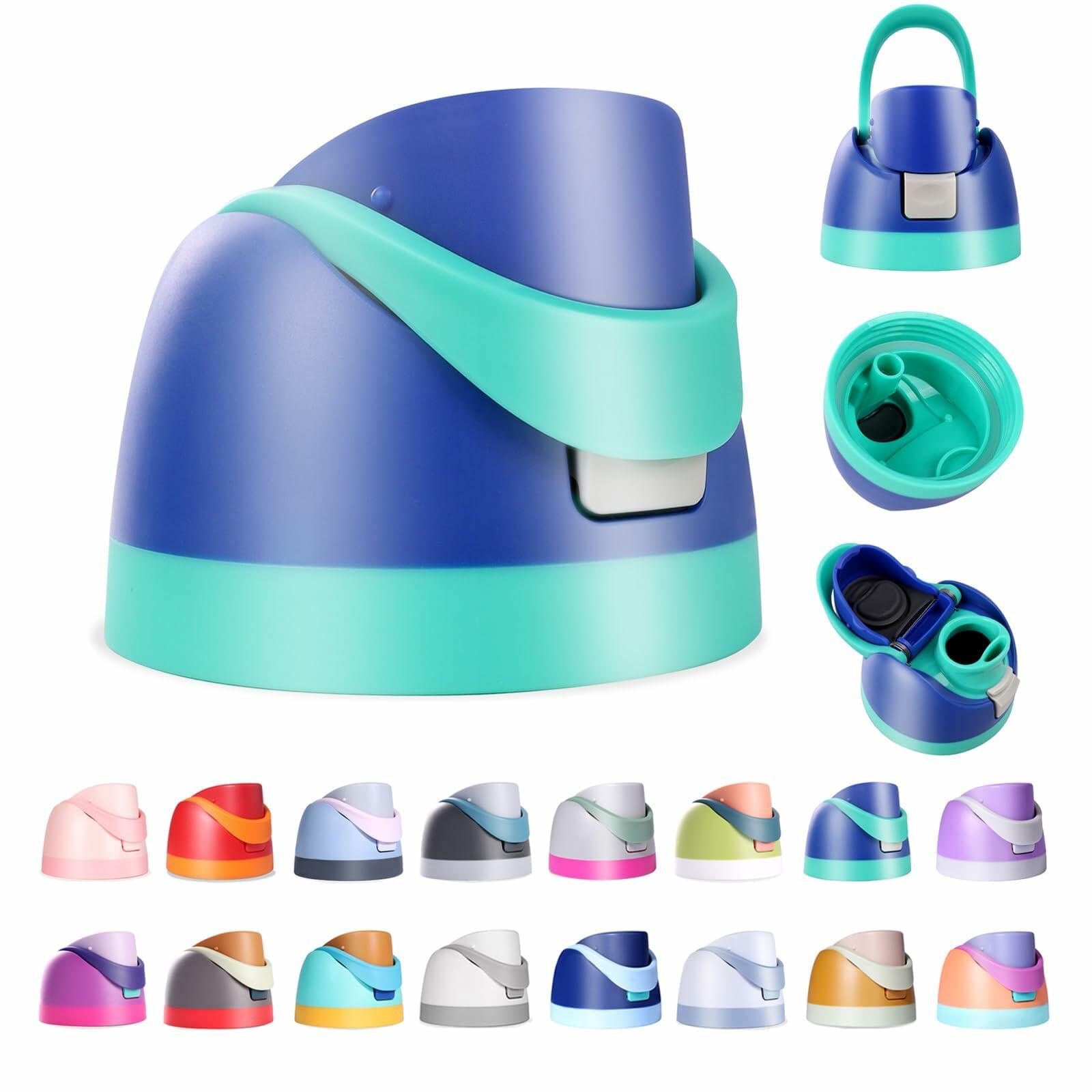 Ruzkq Replacement Lid for Owala Freesip Water Bottle Leakproof Dark Blue