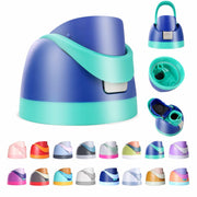 Ruzkq Replacement Lid for Owala Freesip Water Bottle Leakproof Dark Blue