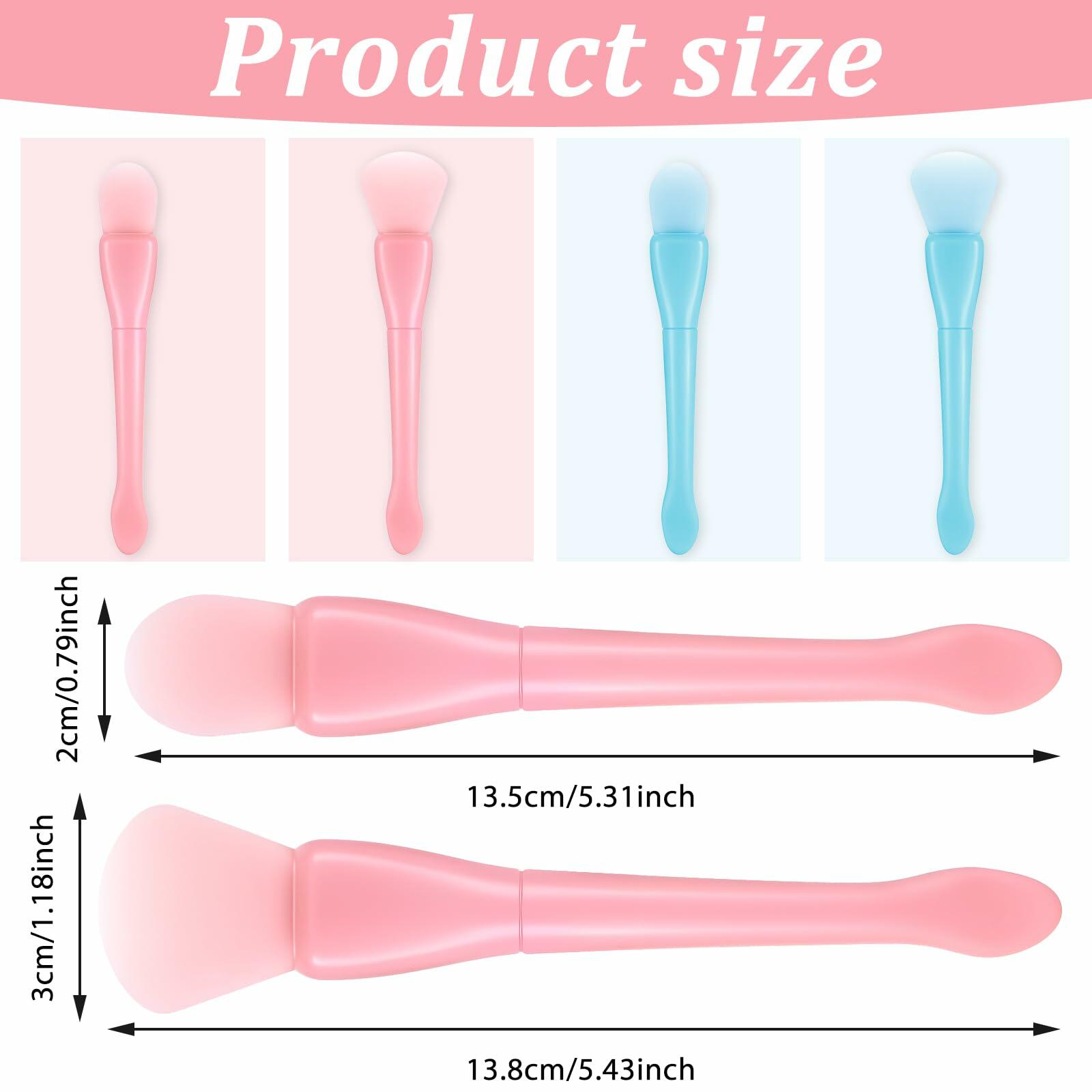 QFGasre Silicone Face Mask Brush Applicator Soft Beauty Tool Pink Blue