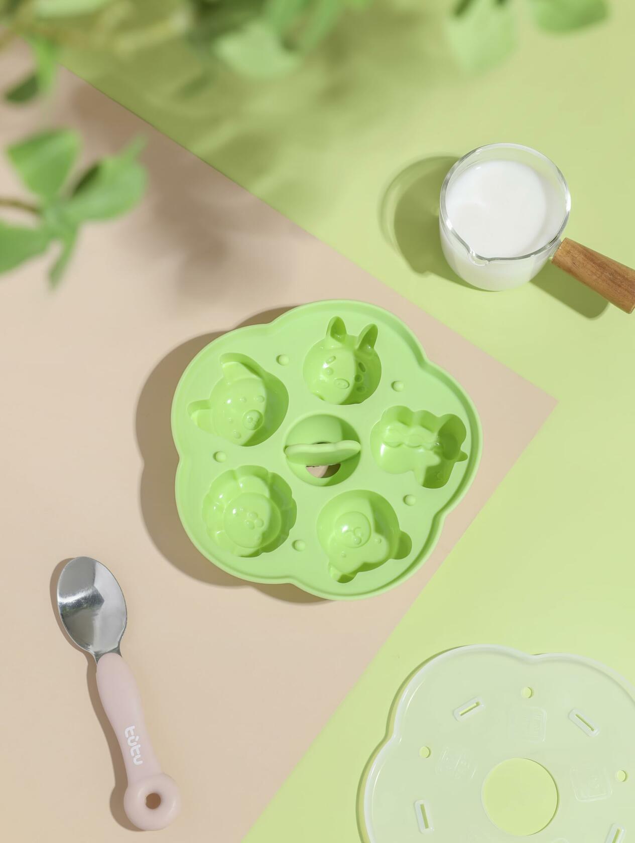 Generic 2 Pack Silicone Baking Molds Yellow Paw Green Zoo Small DIY Tool