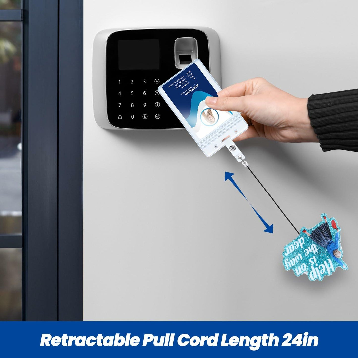 BEZTN Help is on The Way Dear Badge Reel Retractable ID Holder Nurse Gifts