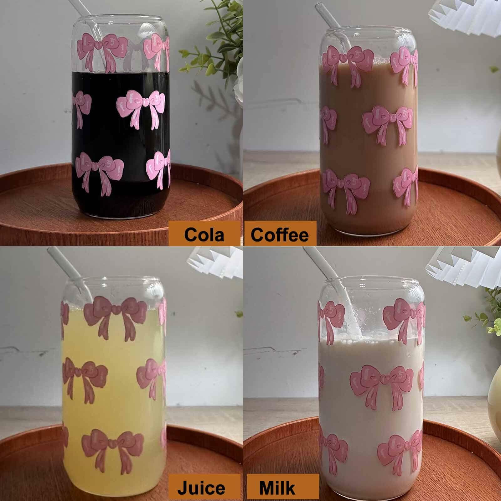 MEOGUTYI Cool Aunties Nephew 16oz Glass Can Shaped Cups with Lids & Straws