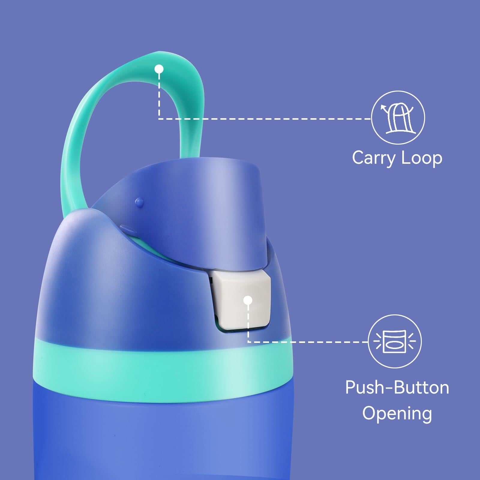 Ruzkq Replacement Lid for Owala Freesip Water Bottle Leakproof Dark Blue