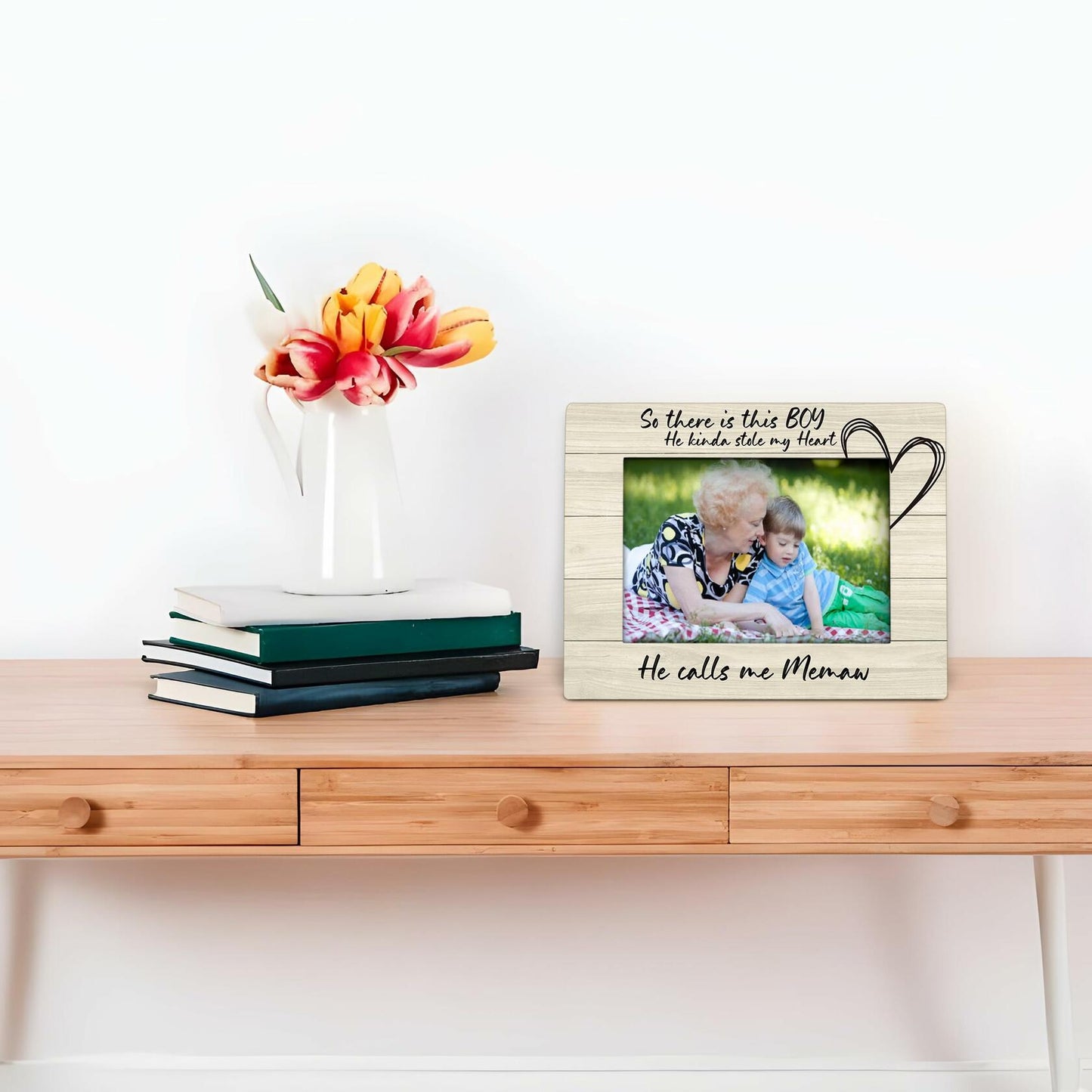 Foyoulame Uncle 4x6 Wooden Photo Frame Tabletop Memaw Color