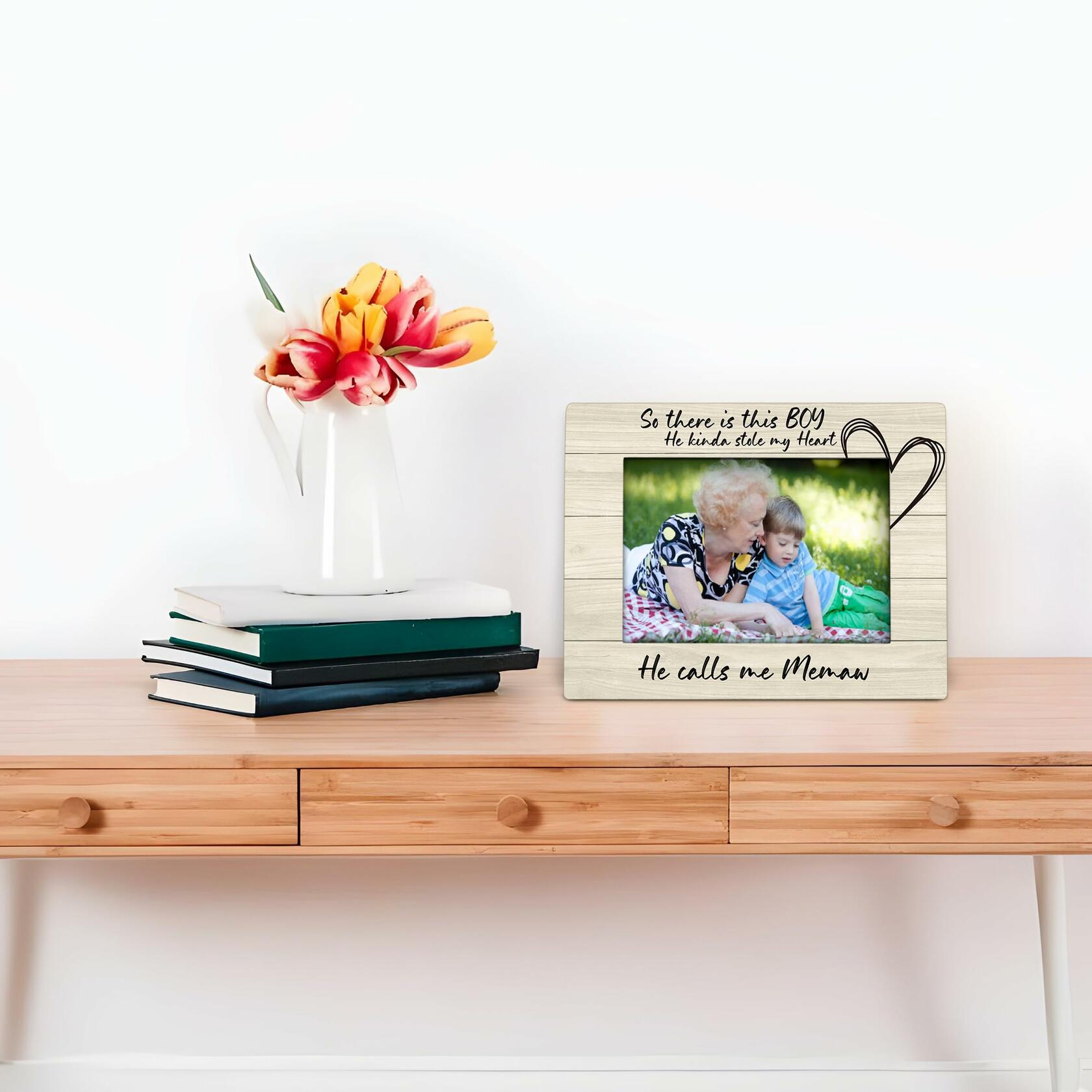 Foyoulame Uncle 4x6 Wooden Photo Frame Tabletop Memaw Color