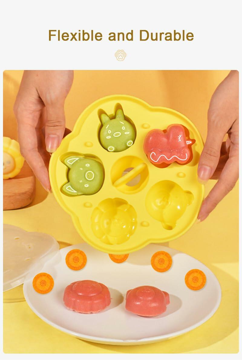 Generic 2 Pack Silicone Baking Molds Yellow Paw Green Zoo Small DIY Tool