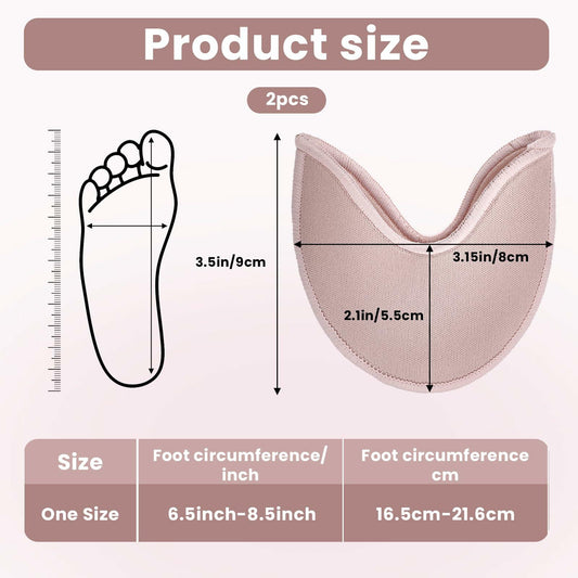 Prasacco Ballet Toe Pads Soft Breathable Elastic Reusable Size 6-9