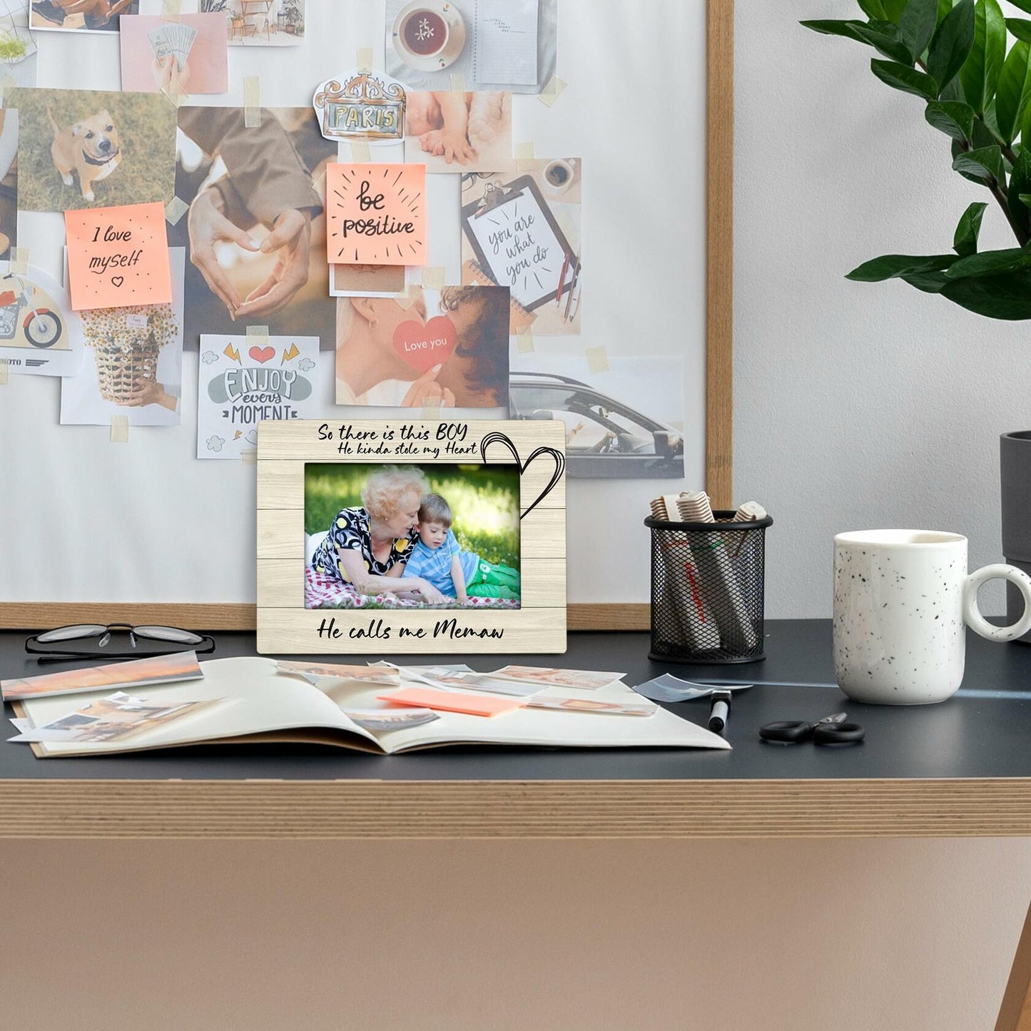 Foyoulame Uncle 4x6 Wooden Photo Frame Tabletop Memaw Color