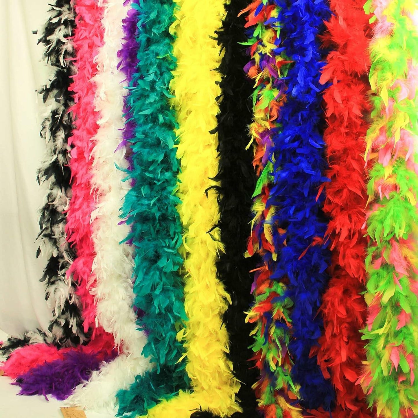 THARAHT Orange Chandelle Turkey Feather Boa 2 Yards 40g DIY Craft Party