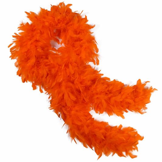 THARAHT Orange Chandelle Turkey Feather Boa 2 Yards 40g DIY Craft Party
