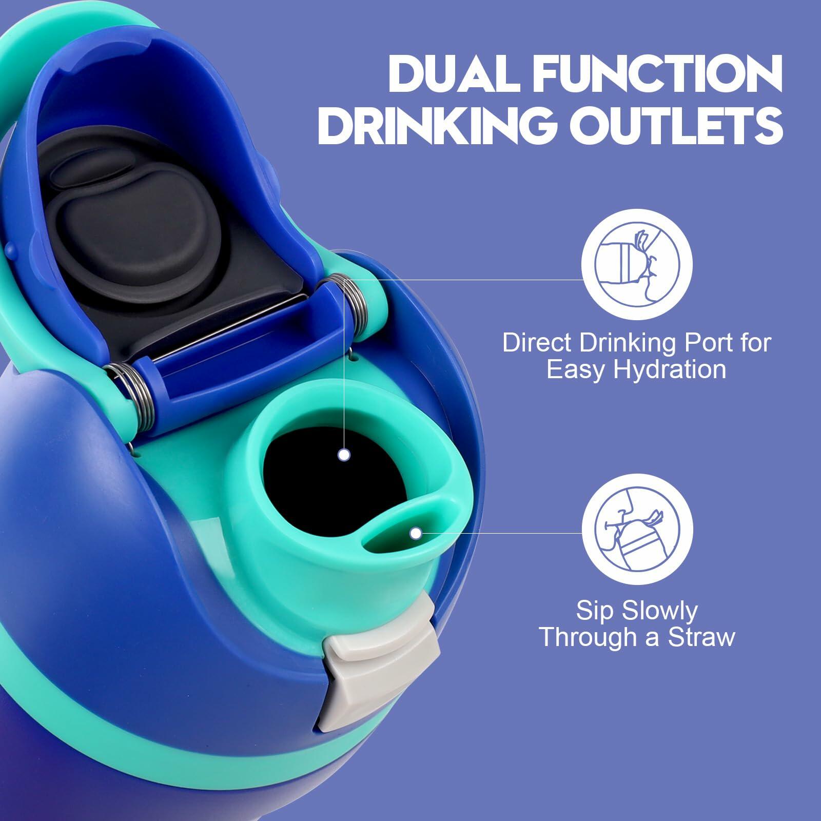 Ruzkq Replacement Lid for Owala Freesip Water Bottle Leakproof Dark Blue