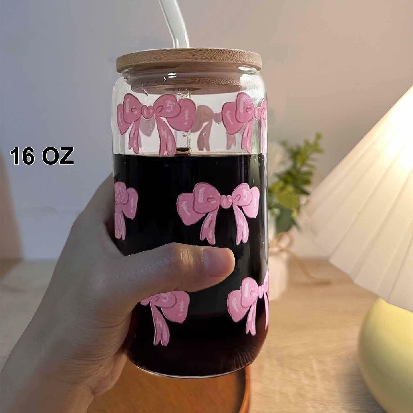 MEOGUTYI Cool Aunties Nephew 16oz Glass Can Shaped Cups with Lids & Straws