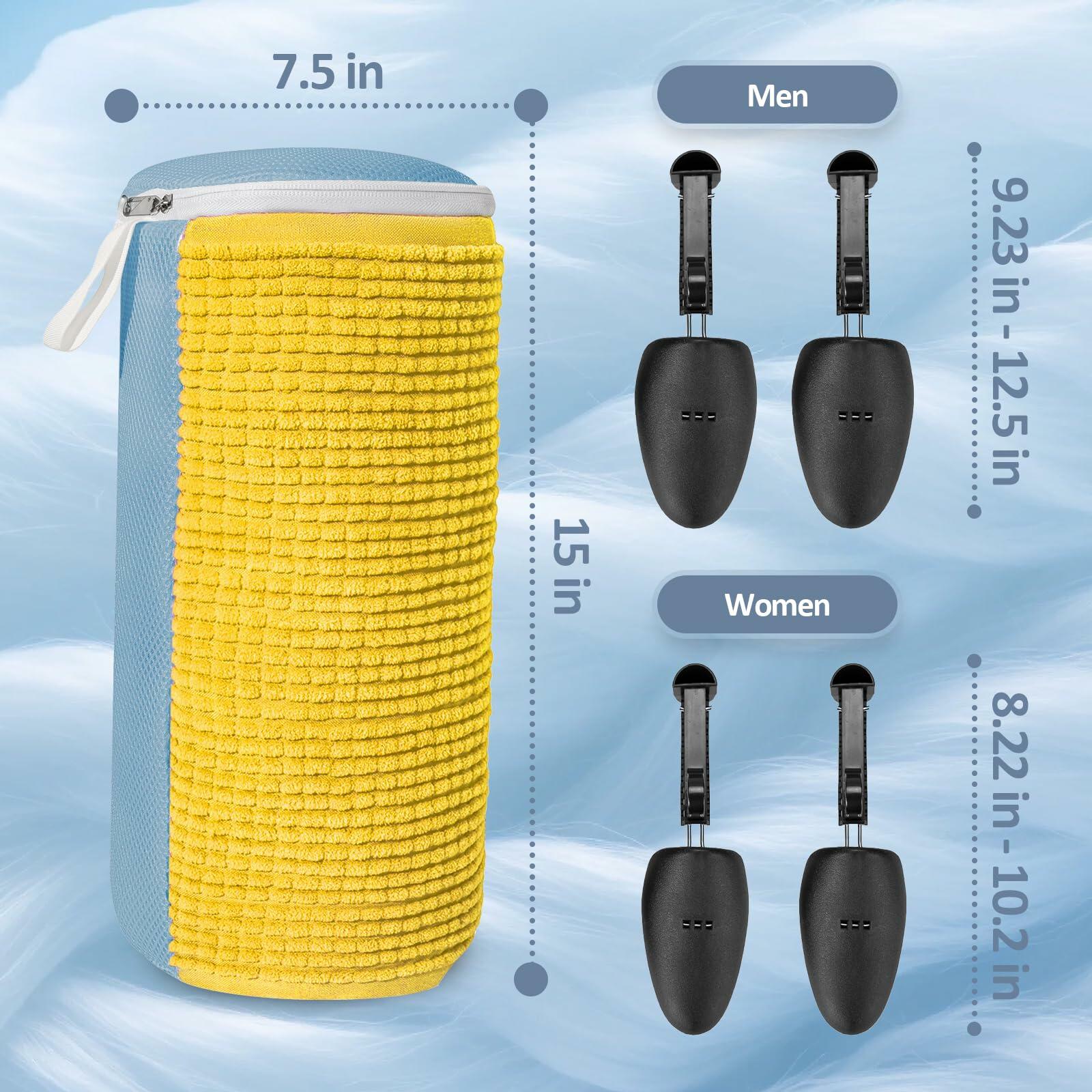 LDYDGQMY Shoe Washing Machine Bag Yellow 15in with 2 Adjustable Shoe Trees