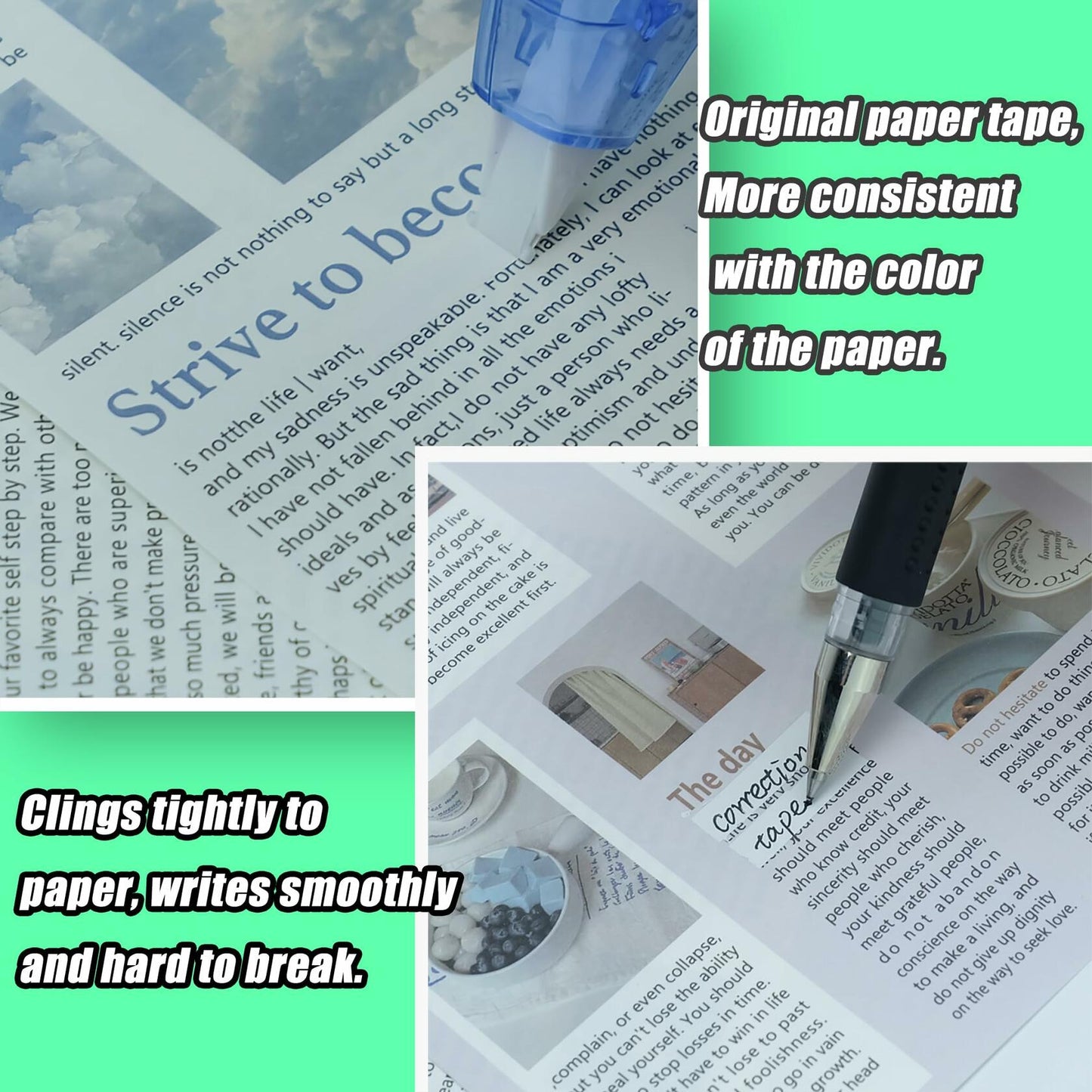 Jovanssen White Correction Tape 12-Pack 26.25ft Transparent Office School