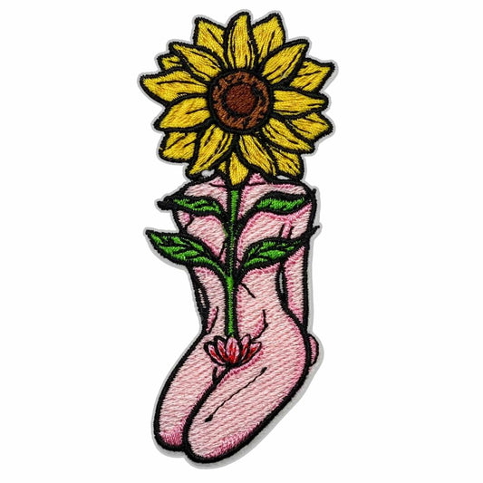 EMBRO BOF Sunflower Iron On Patch 3.5in Colorful Embroidered Flower