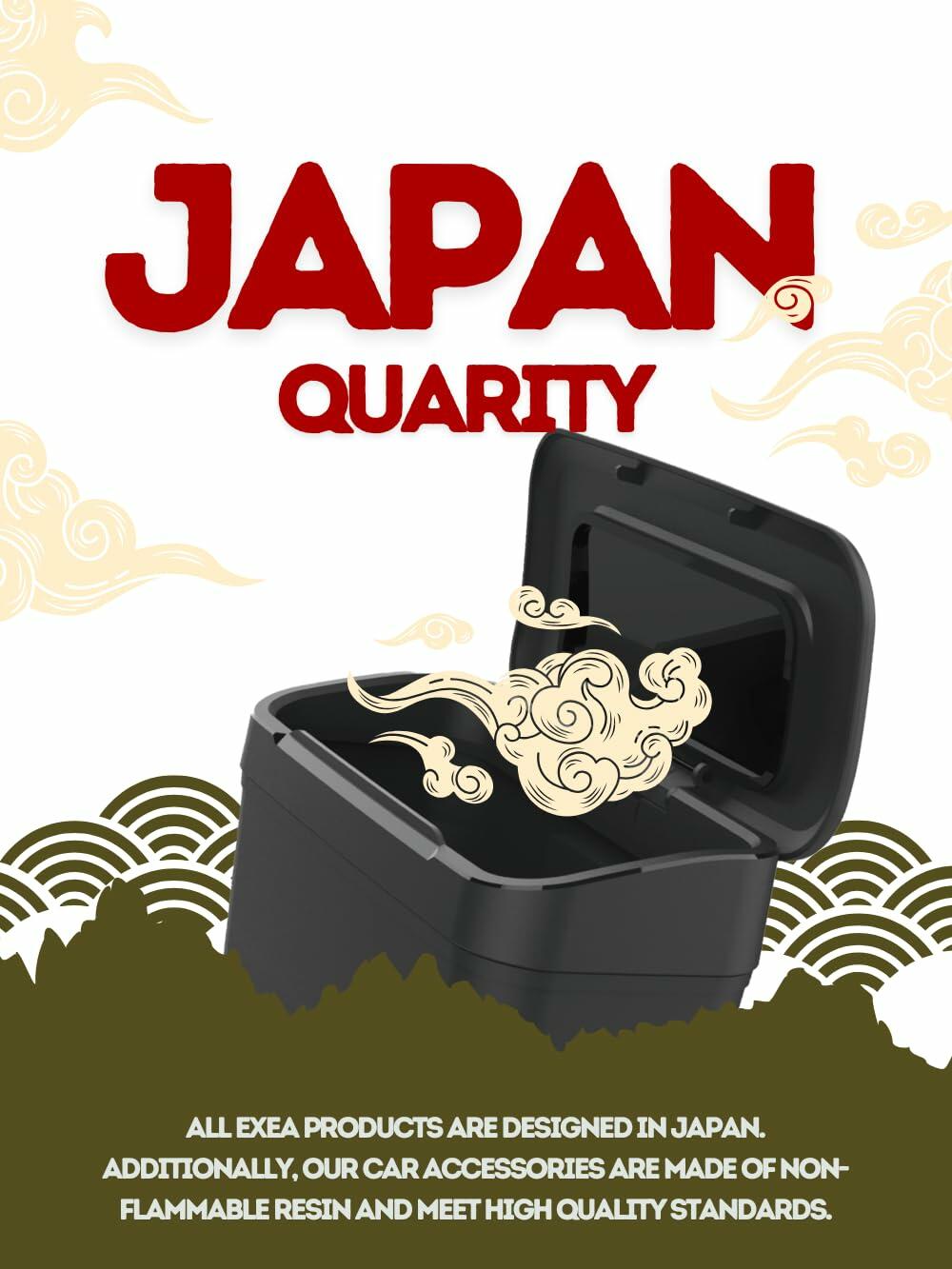 EXEA Car Trash Can Two-Way Open Door Pocket Easy Disposal GS-101 Japan